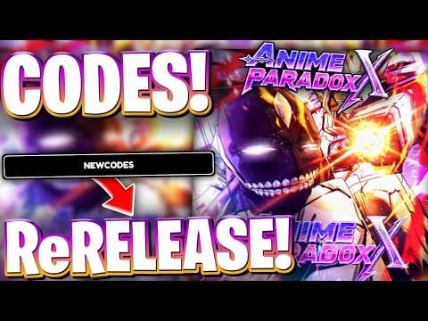 Anime Paradox X Roblox thumbnail showing the official game artwork